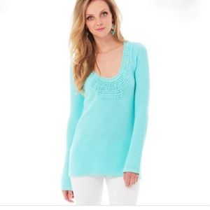 NWOT Lilly Pulitzer Aqua Roberta Tunic Swe…